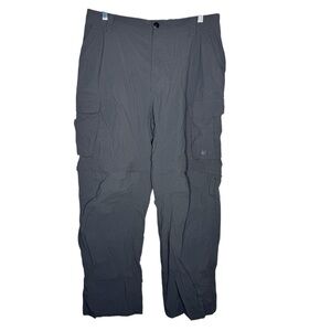 REI / asphalt gray Sahara convertible zip off hiking pants / L x 30L
